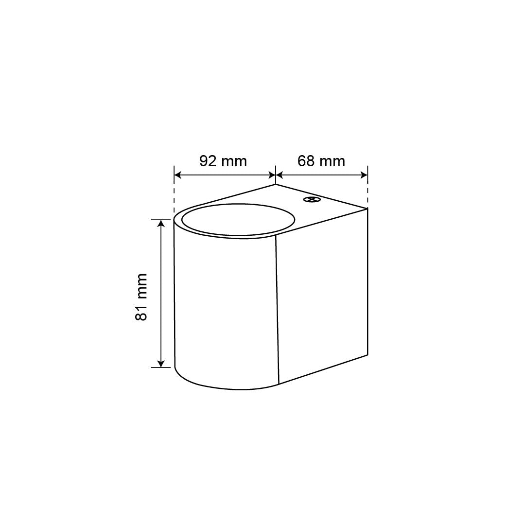 LÁMPARA ARBOTANTE PARA PARED S NEGRO, BASE GU10, 6.5W, EXT