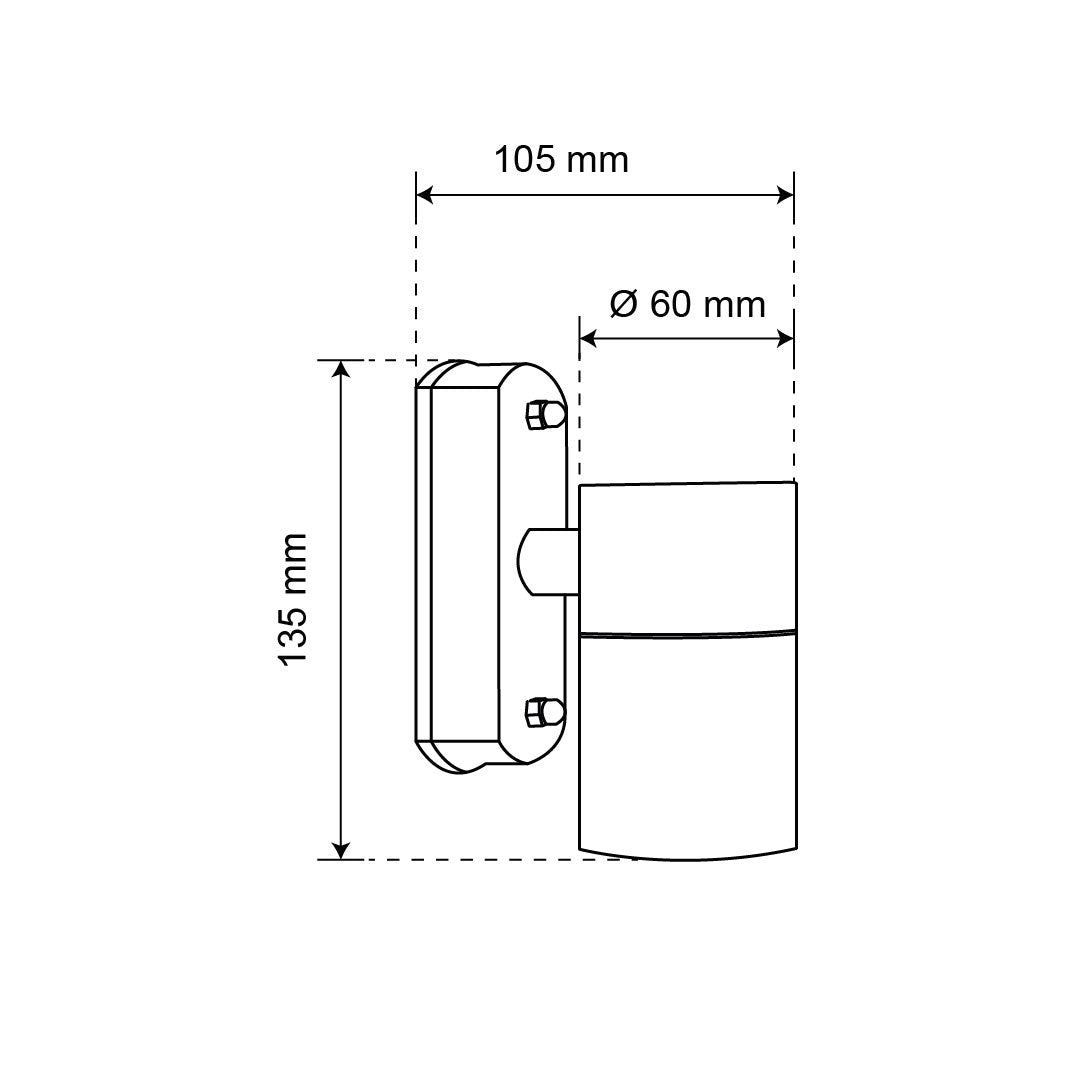 LÁMPARA ARBOTANTE VISION GRIS, BASE GU10, 6.5 W, EXTERIOR