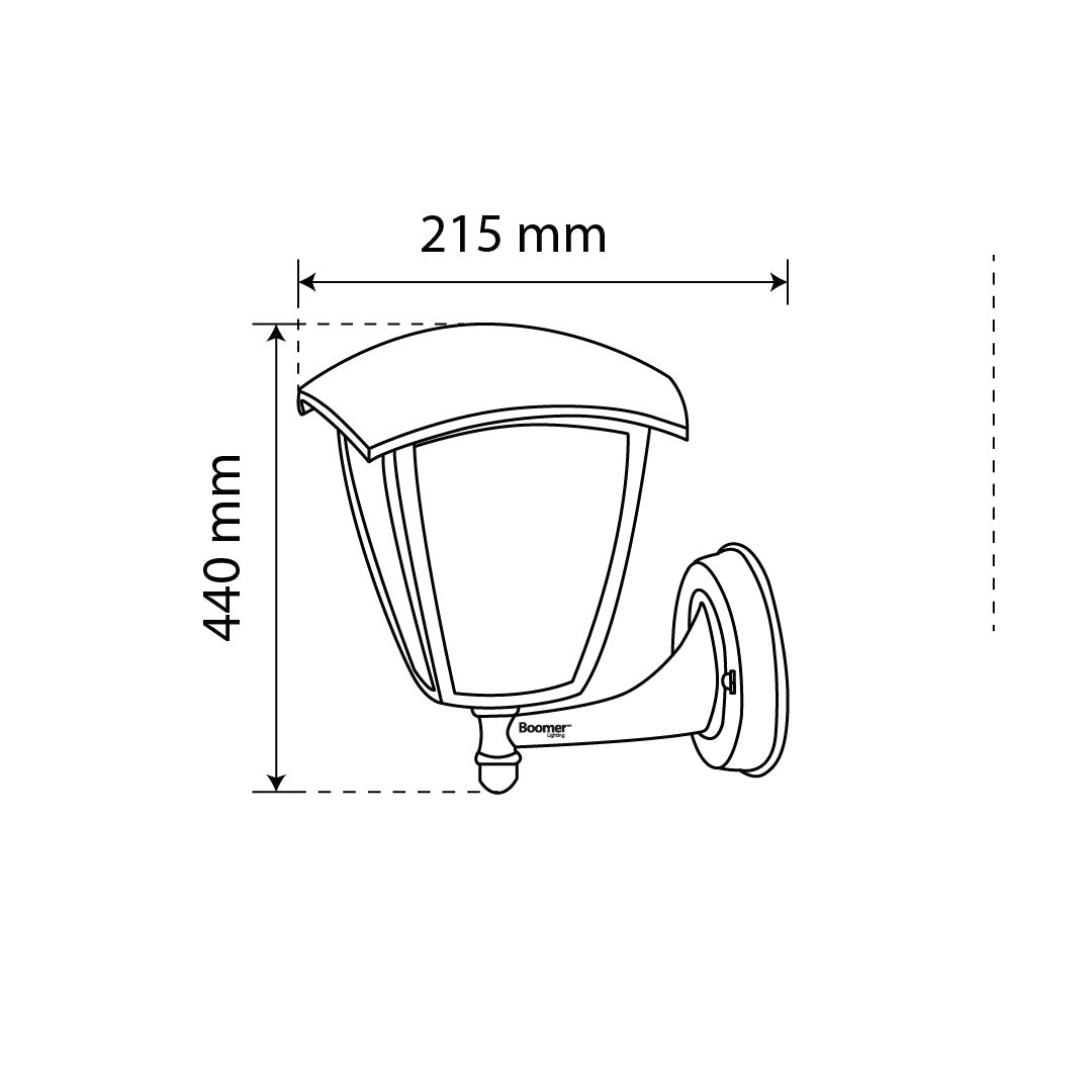 FAROL DECORATIVO PARA PARED MILAN, 15W, BASE E27