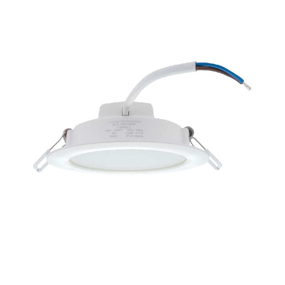 EMPOTRABLE BLANCO 6W, LUZ FRÍA, IP20, BOTE CHICO, 600LM