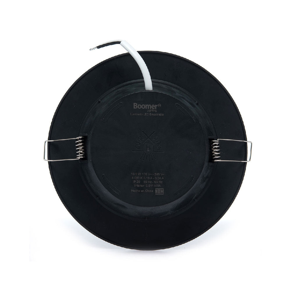 EMPOTRABLE NEGRO 10.5W ATENUABLE LUZ CÁLIDA PARA BOTE 1050LM