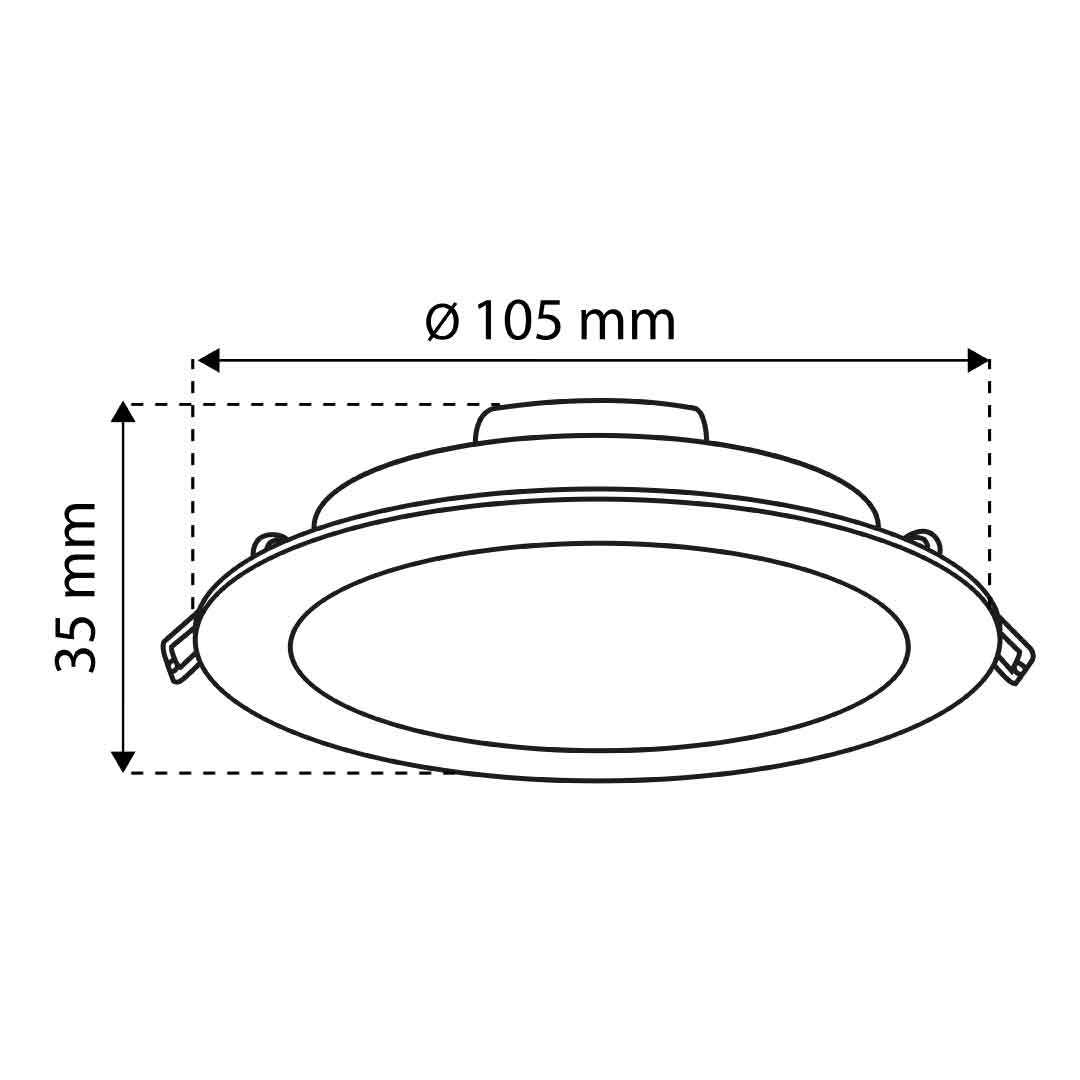EMPOTRABLE BLANCO 6W, LUZ FRÍA, IP20, BOTE CHICO, 600LM