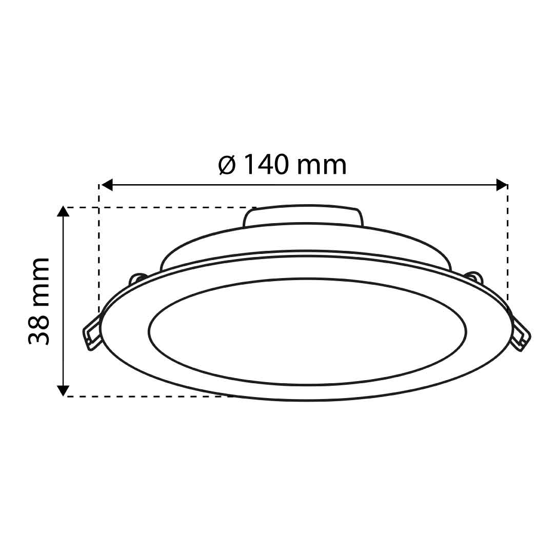 EMPOTRABLE BLANCO 10.5W, LUZ NEUTRA, IP20, PARA BOTE, 900LM