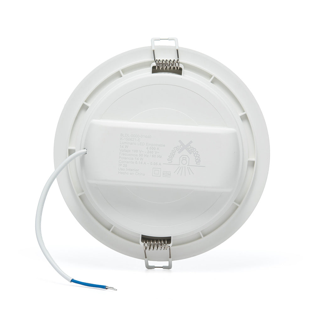 EMPOTRABLE BLANCO 14W, LUZ NEUTRA, IP20, PARA PLAFÓN, 1200LM