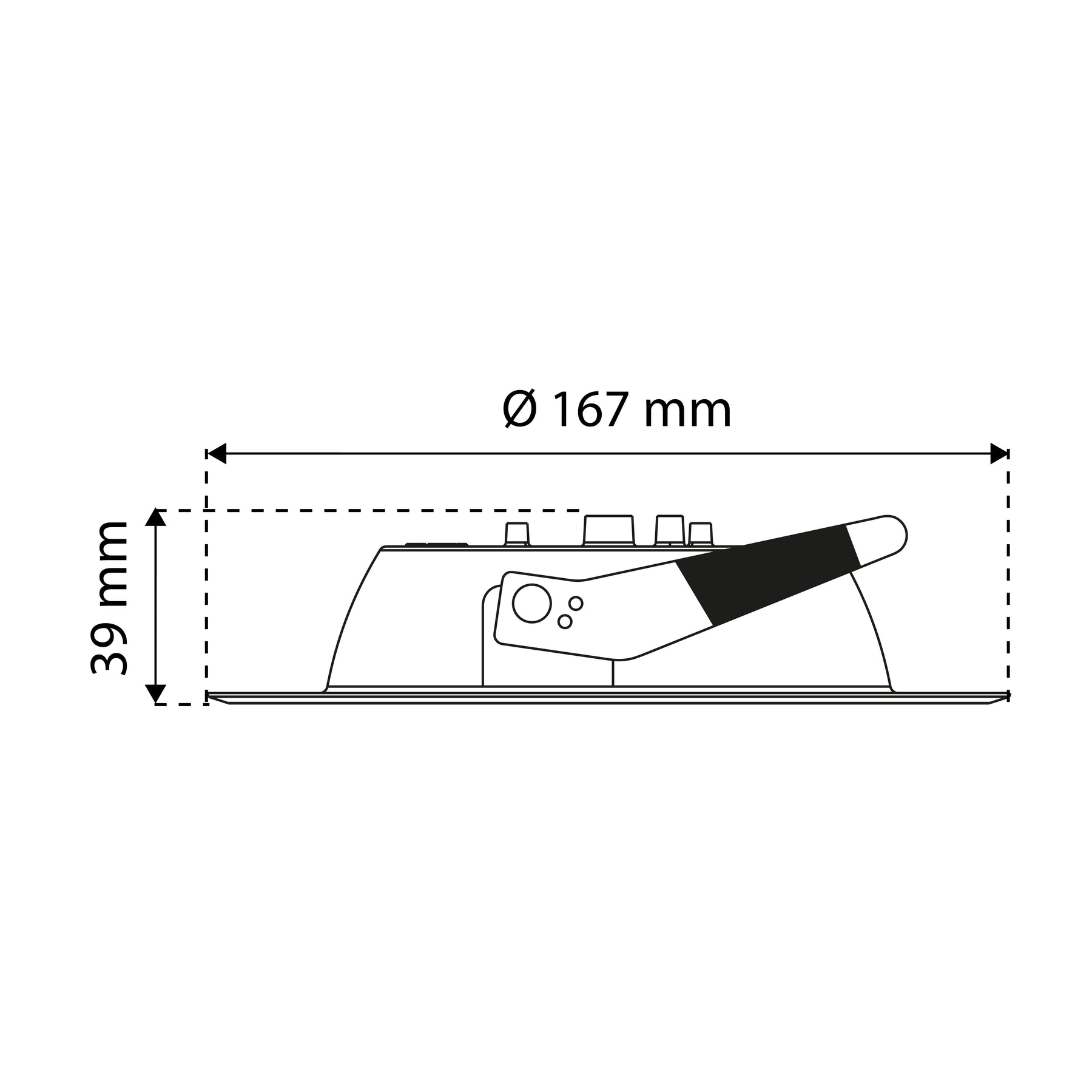 EMPOTRABLE BLANCO 12W ATENUABLE LUZ NEUTRA PARA BOTE, 1320LM
