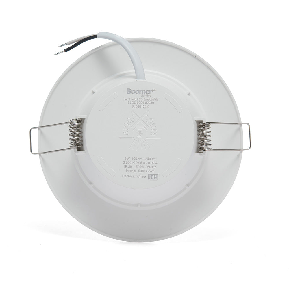 EMPOTRABLE LED REDONDO DE LUZ CÁLIDA 6W PARA INTERIOR