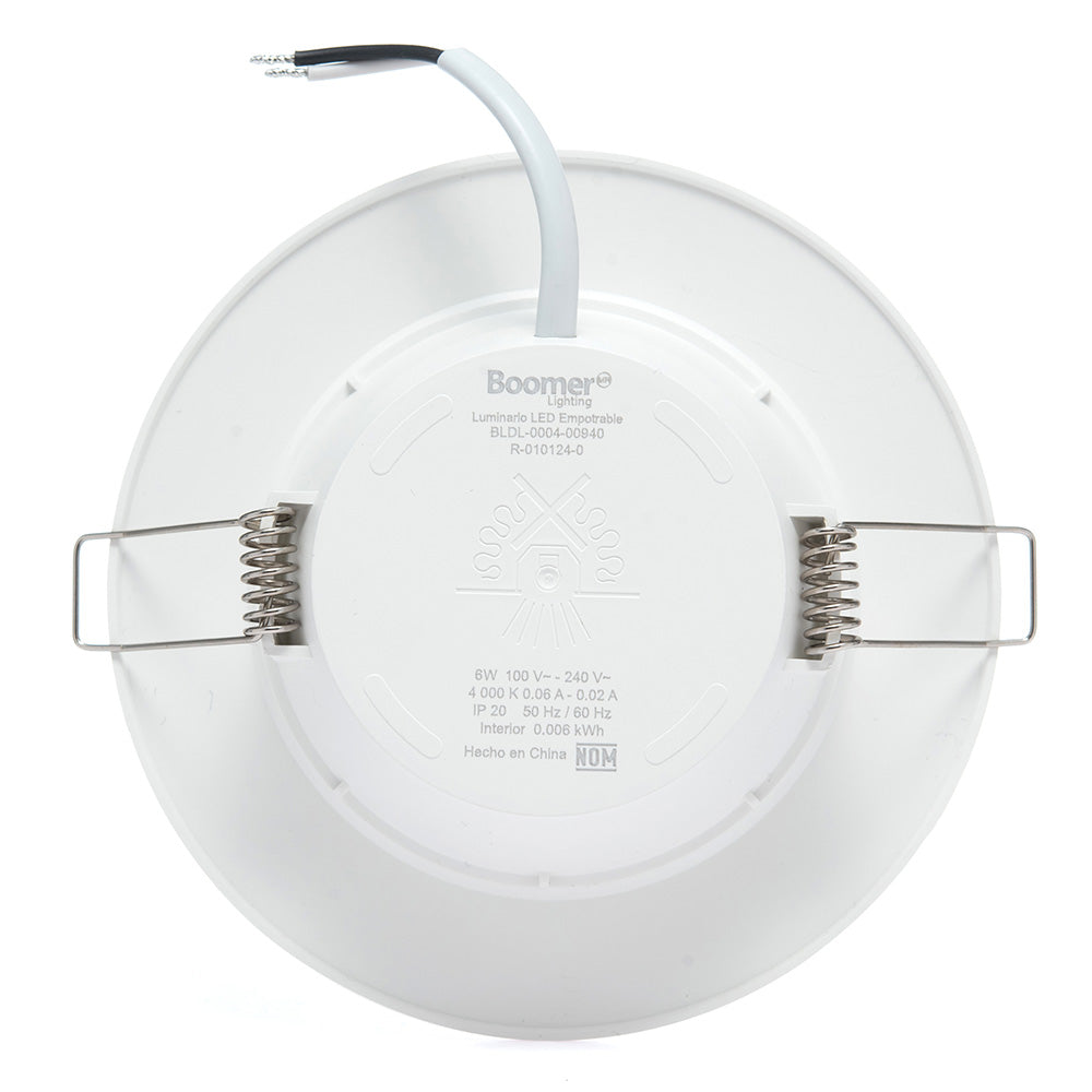 EMPOTRABLE BLANCO 6W, LUZ NEUTRA, IP20, PARA BOTE, 600LM