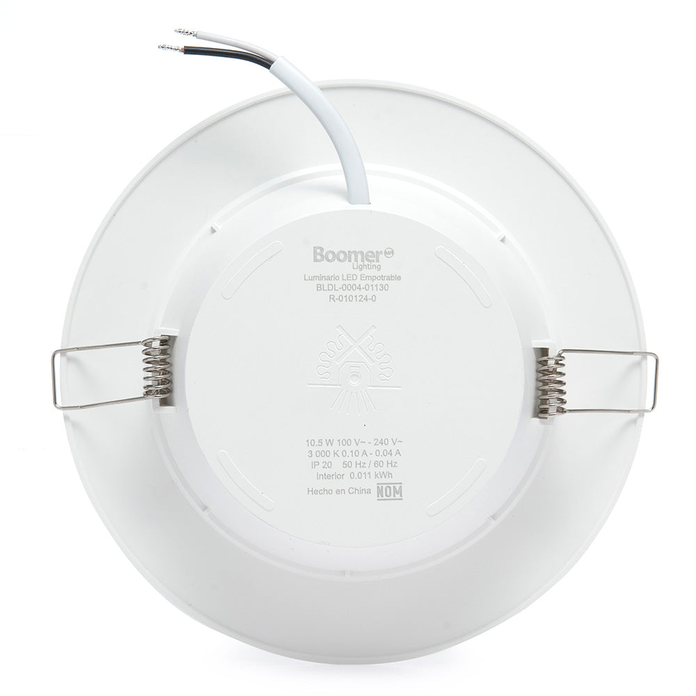 EMPOTRABLE LED BLANCO DE 10.5W PARA BOTE DE LUZ CÁLIDA IP20