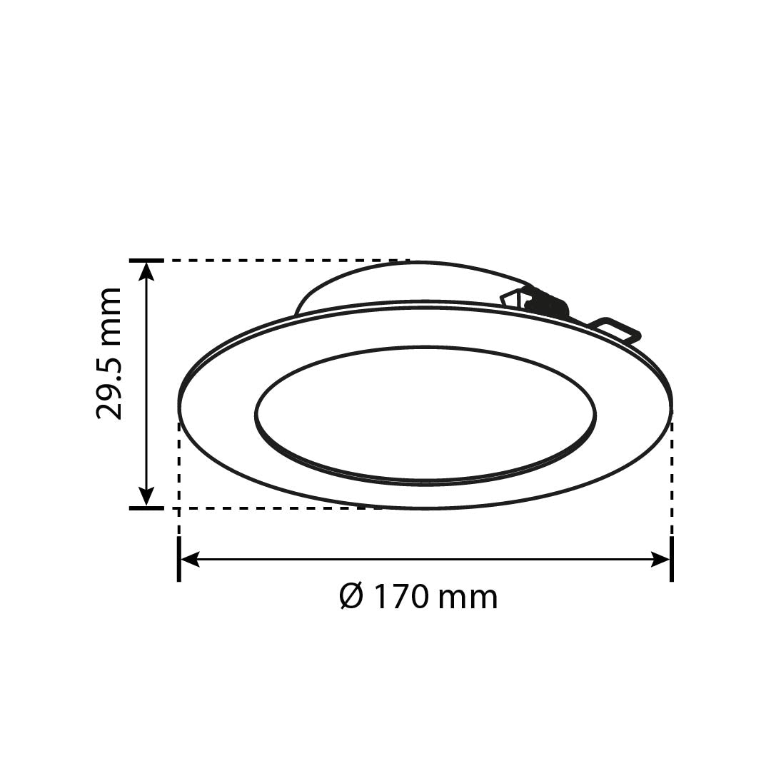 EMPOTRABLE BLANCO 14W, LUZ NEUTRA, IP20, PARA BOTE, 1400LM