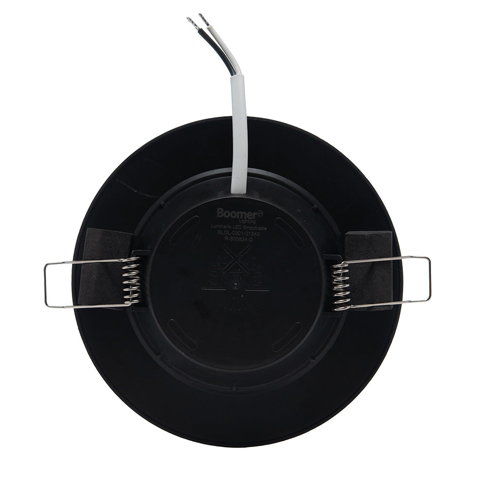 EMPOTRABLE NEGRO 6W, LUZ NEUTRA, IP20, BOTE CHICO, 600LM, ATENUABLE