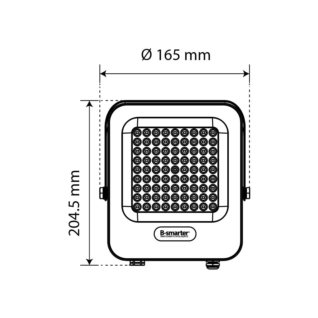 REFLECTOR INTELIGENTE 30W, 2400LM, RGB, BT, MANEJO POR APP