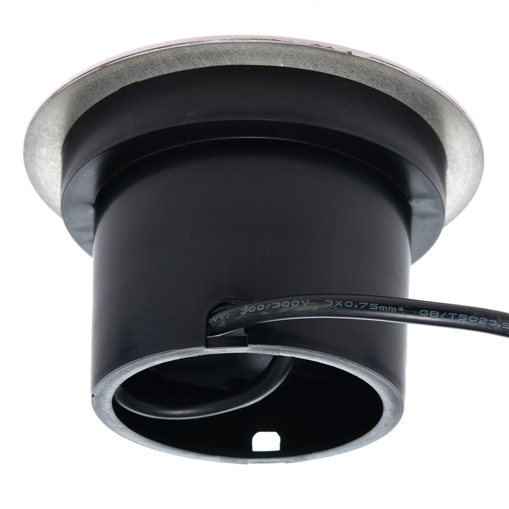 EMPOTRABLE LED REDONDO DE PISO 9W LUZ CÁLIDA 3000K IP66 EXTERIOR
