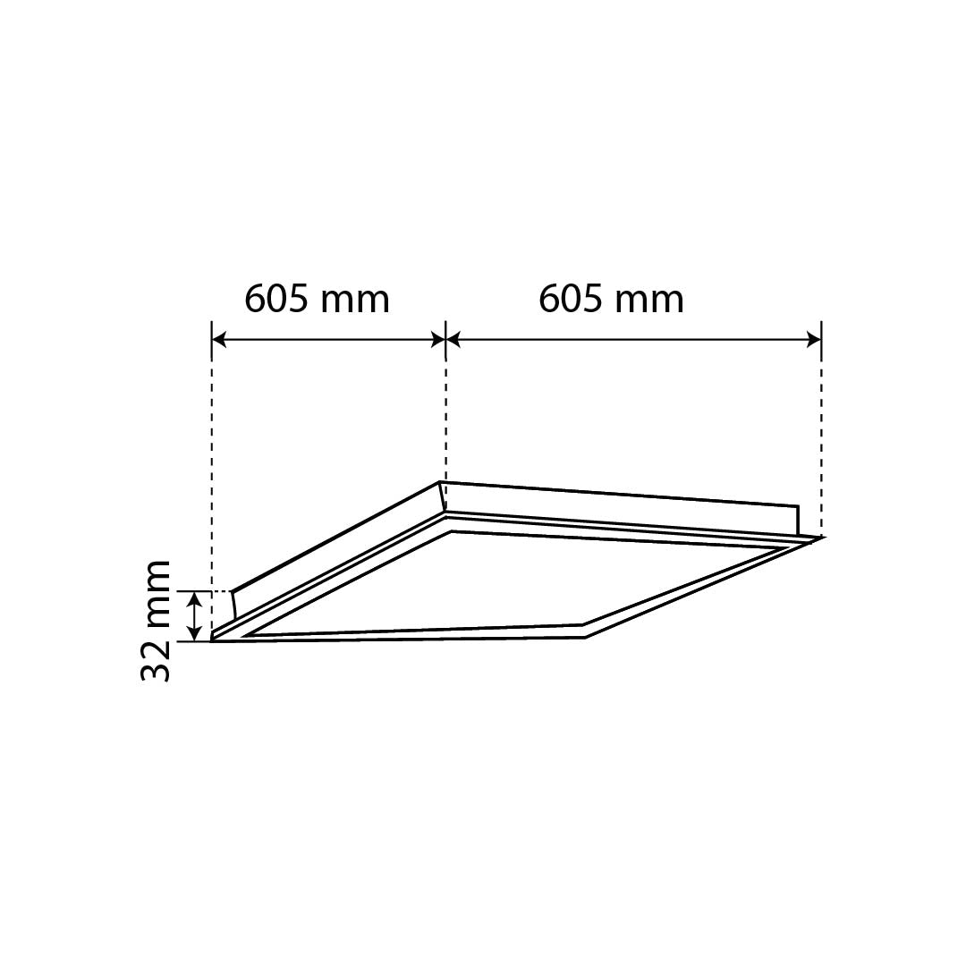 PANEL LED EMPOTRABLE .60*.60, 40W, CCT 3000K-6500K, INTERIOR