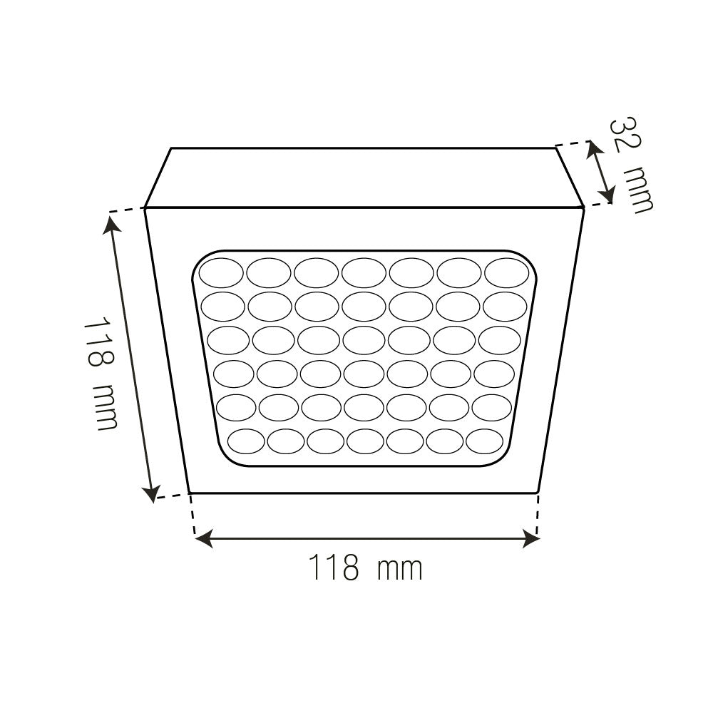 LÁMPARA PANEL ÓPTICO CUADRADO PARA SOBREPONER, 24W, LUZ FRÍA