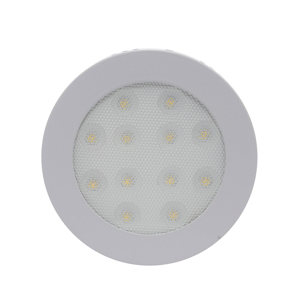LÁMPARA PANEL ÓPTICO REDONDO PARA SOBREPONER, 12W, LUZ FRÍA