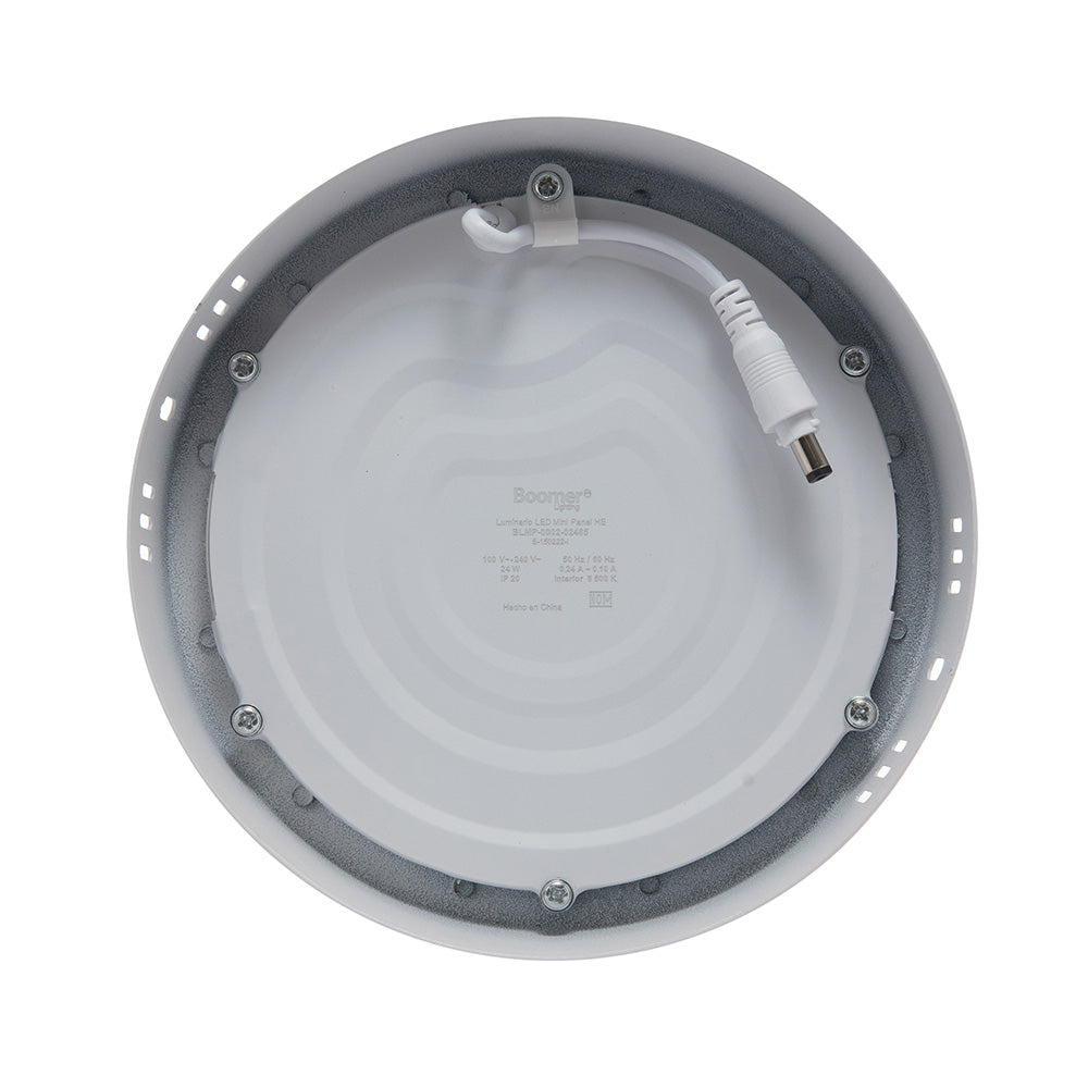 LÁMPARA PANEL ÓPTICO REDONDO PARA SOBREPONER, 24W, LUZ FRÍA