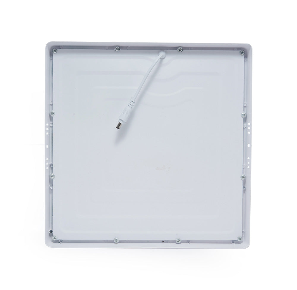PANEL LED CUADRADO 24W PARA SOBREPONER LUZ CÁLIDA 3000K IP20