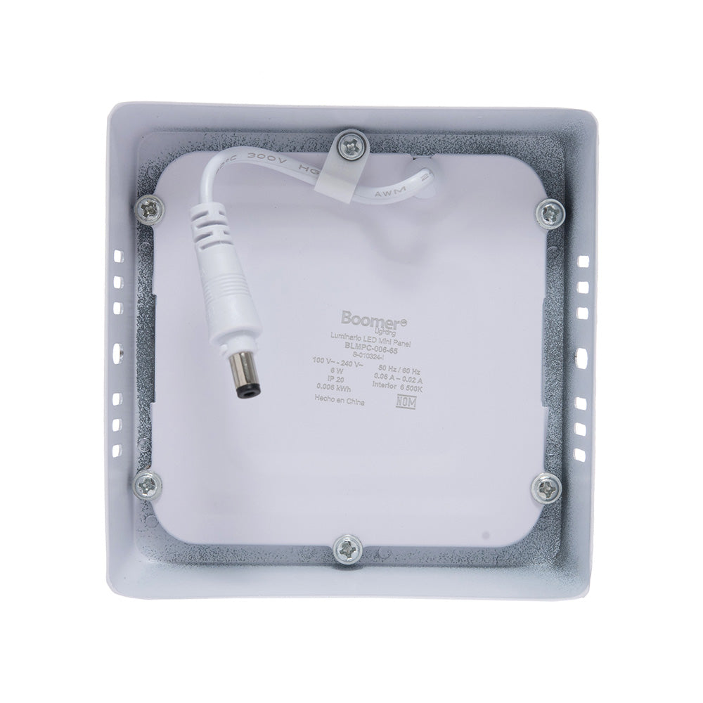 LÁMPARA PANEL LED CUADRADO PARA SOBREPONER, 6W, LUZ FRÍA