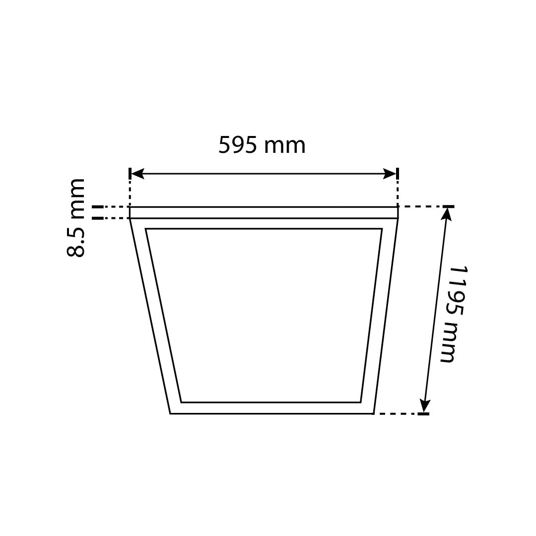 PANEL LED EMPOTRABLE 60W 120X60 CM LUZ NEUTRA INTERIOR