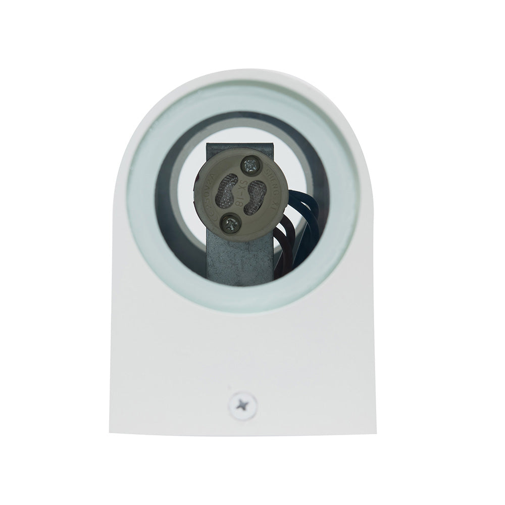 LÁMPARA ARBOTANTE PARA PARED SS BLANCO, BASE GU10, 13W, EXT