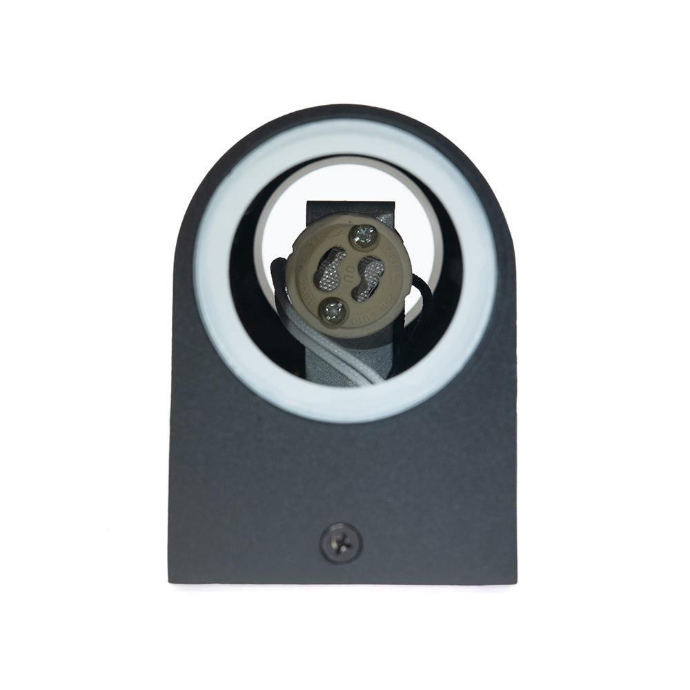 LÁMPARA ARBOTANTE R2 NEGRO, BASE GU10, 13 W, EXTERIOR