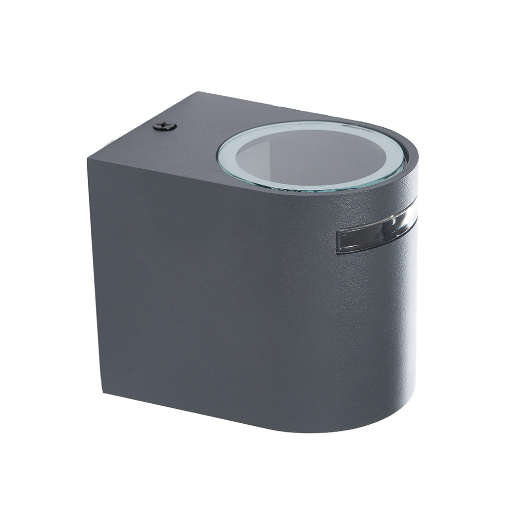 LÁMPARA ARBOTANTE R GRIS , BASE GU10, 6.5 W, EXTERIOR