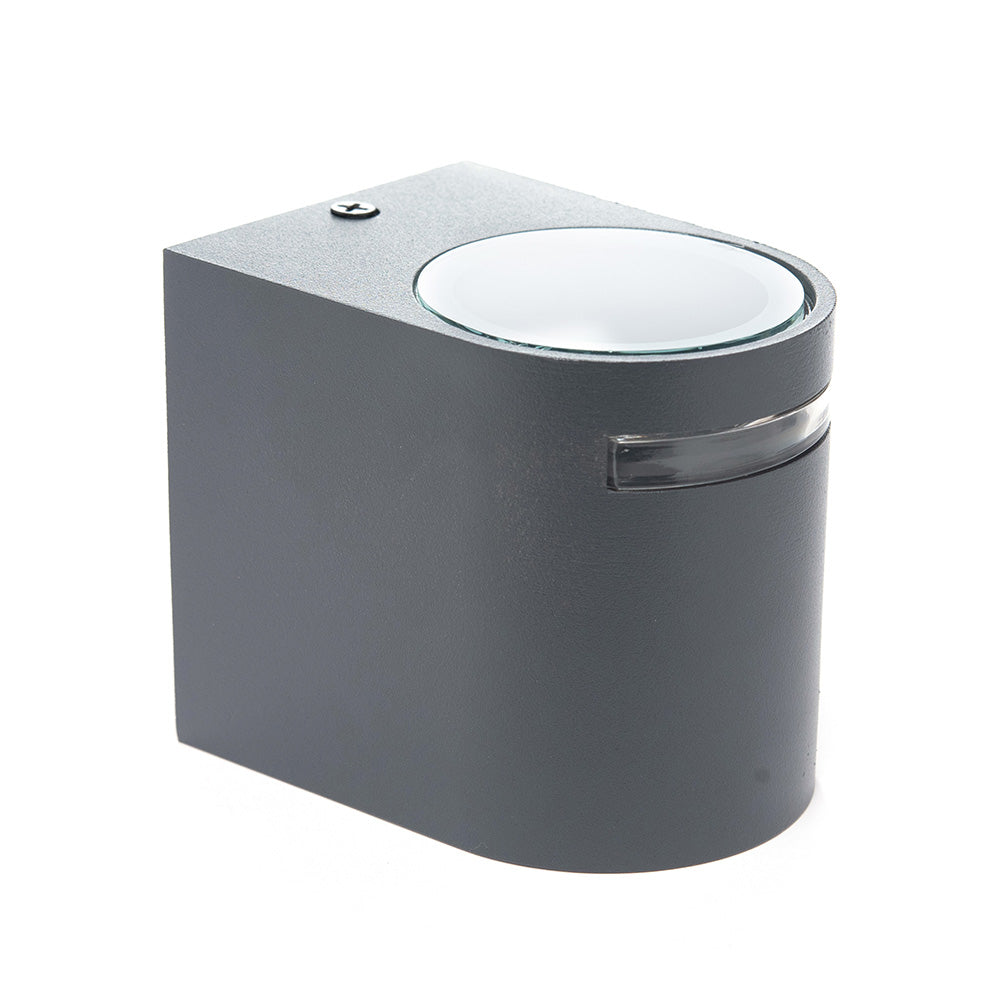 LÁMPARA ARBOTANTE R GRIS , BASE GU10, 6.5 W, EXTERIOR