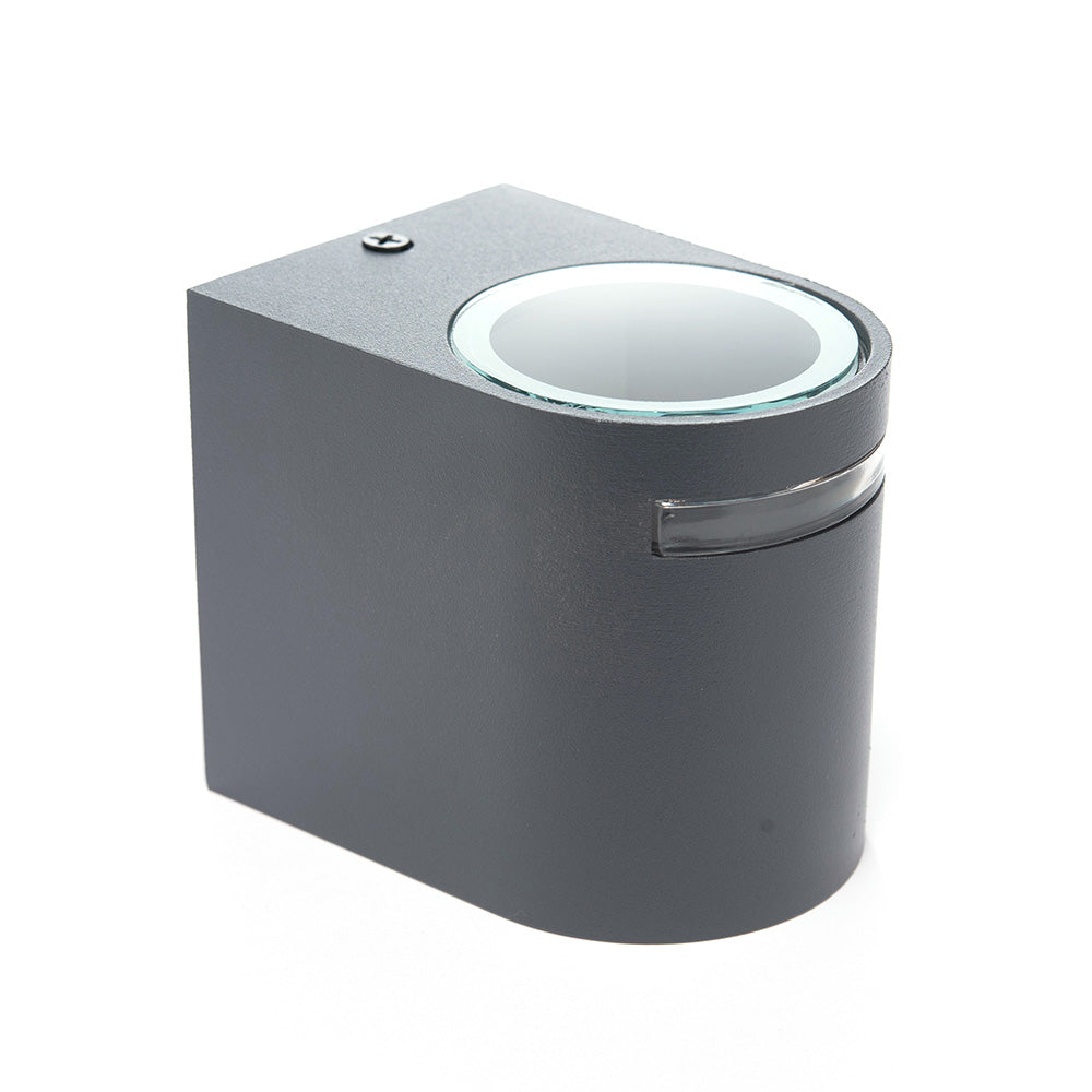 LÁMPARA ARBOTANTE R GRIS , BASE GU10, 6.5 W, EXTERIOR