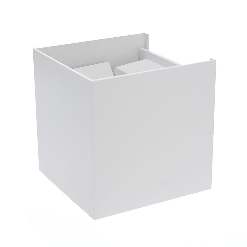 LÁMPARA ARBOTANTE BOX 3D BLANCO, 6W, LUZ CÁLIDA, EXTERIOR