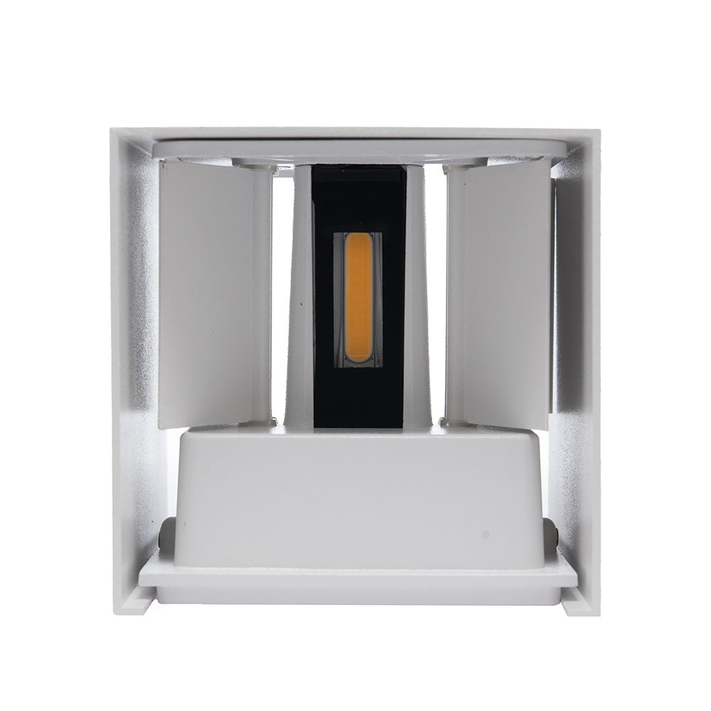 LÁMPARA ARBOTANTE BOX 3D BLANCO, 6W, LUZ CÁLIDA, EXTERIOR