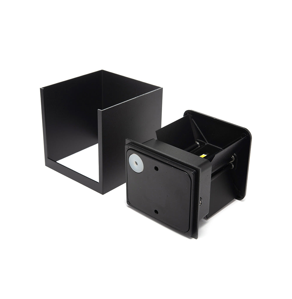 LÁMPARA ARBOTANTE BOX 3D NEGRO, 6W, LUZ CÁLIDA, EXTERIOR