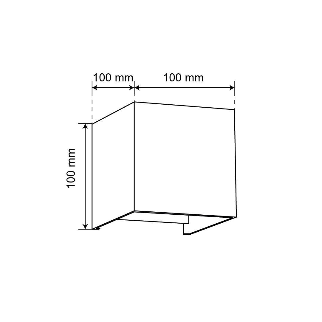 ARBOTANTE LED EXTERIOR BOX 3D NEGRO DE 6W LUZ CÁLIDA
