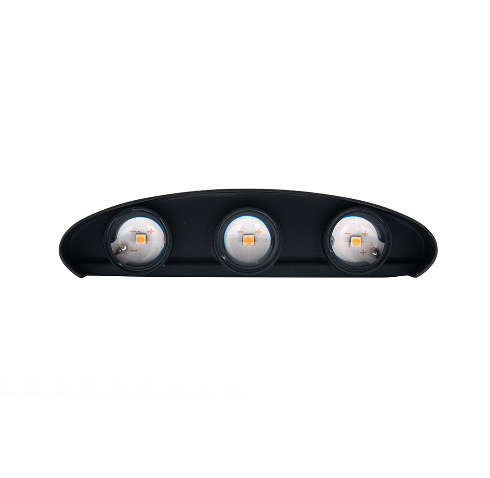 LÁMPARA ARBOTANTE 3 LIGHT NEGRO, 6W, LUZ CÁLIDA, EXTERIOR