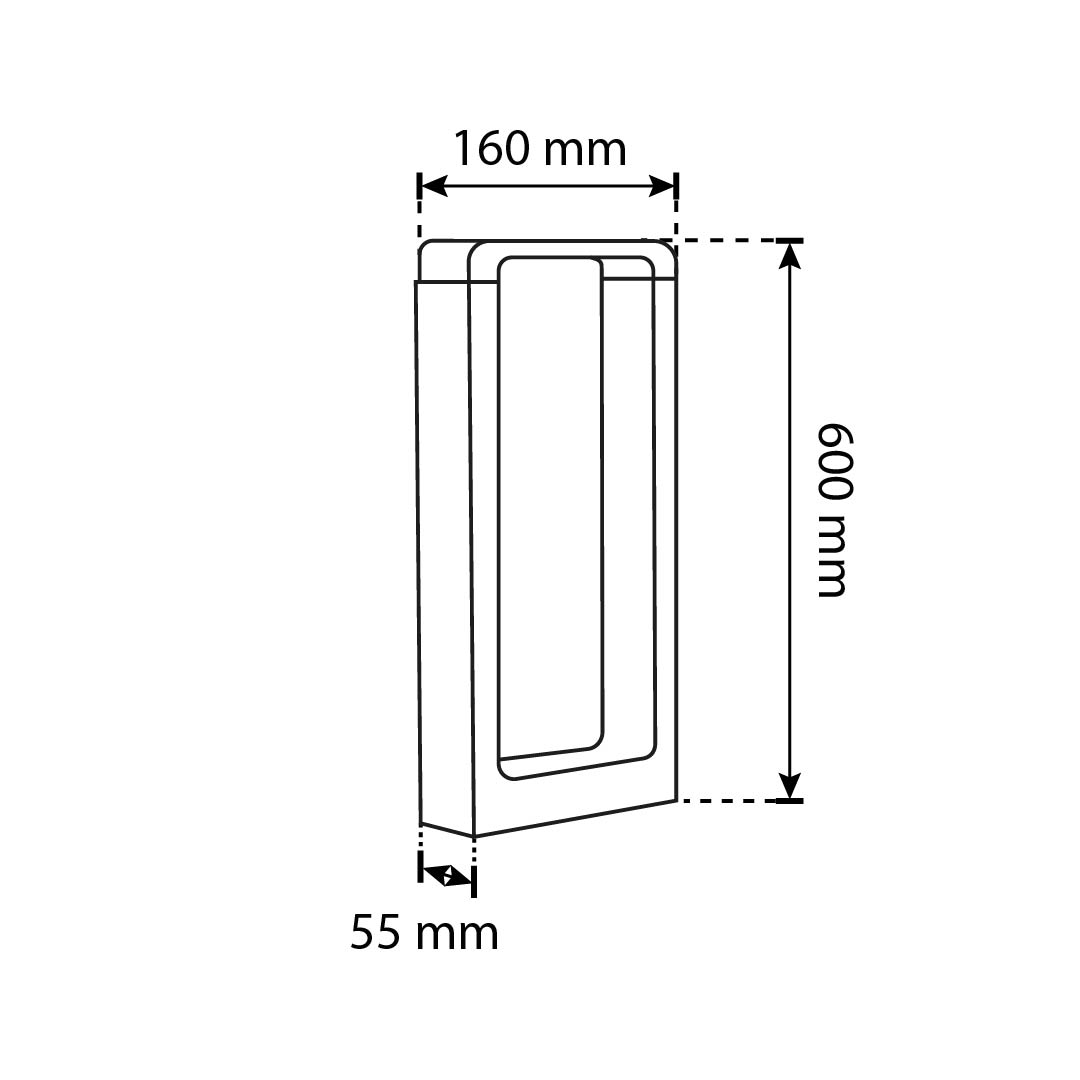 LÁMPARA BOLARDO DUBAI DOOR, 7W, LUZ CÁLIDA, EXTERIOR