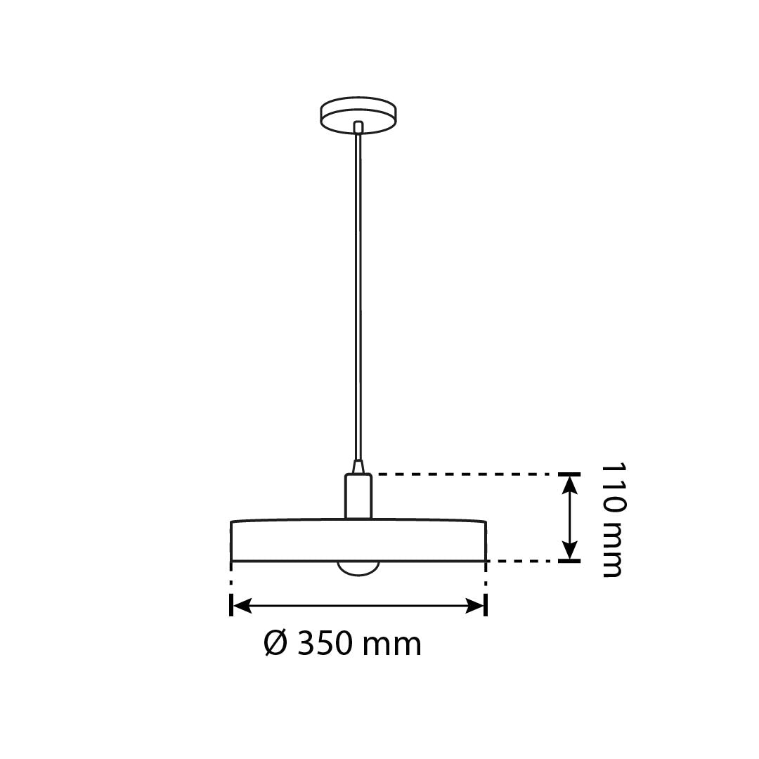 LÁMPARA COLGANTE ELIO BLANCO, 15 W, BASE E27, INTERIOR, AL