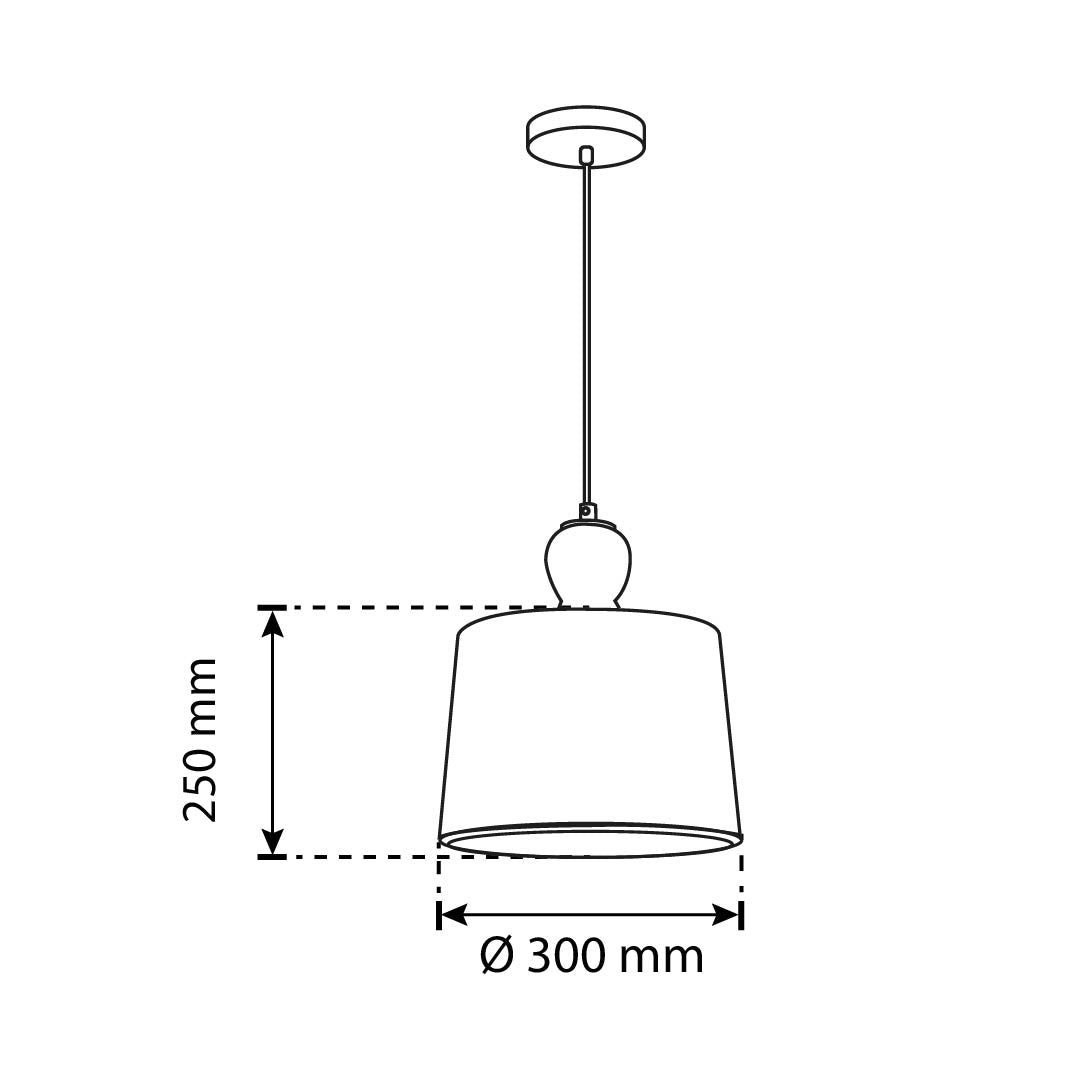 LÁMPARA COLGANTE GIANNI NEGRO, 15 W, BASE E27, INTERIOR, AL