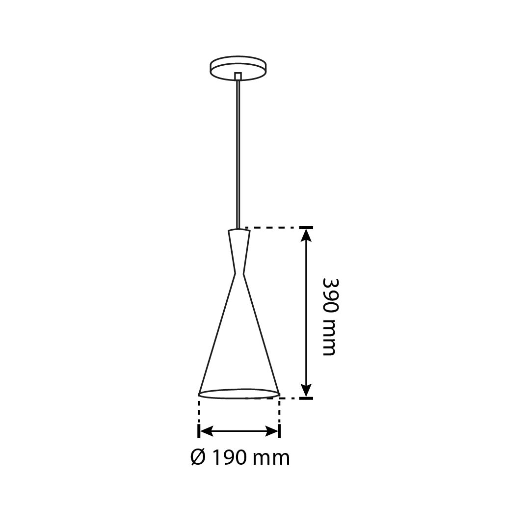 LÁMPARA COLGANTE ROCCO BLANCO, 15 W, BASE E27, INTERIOR, AL