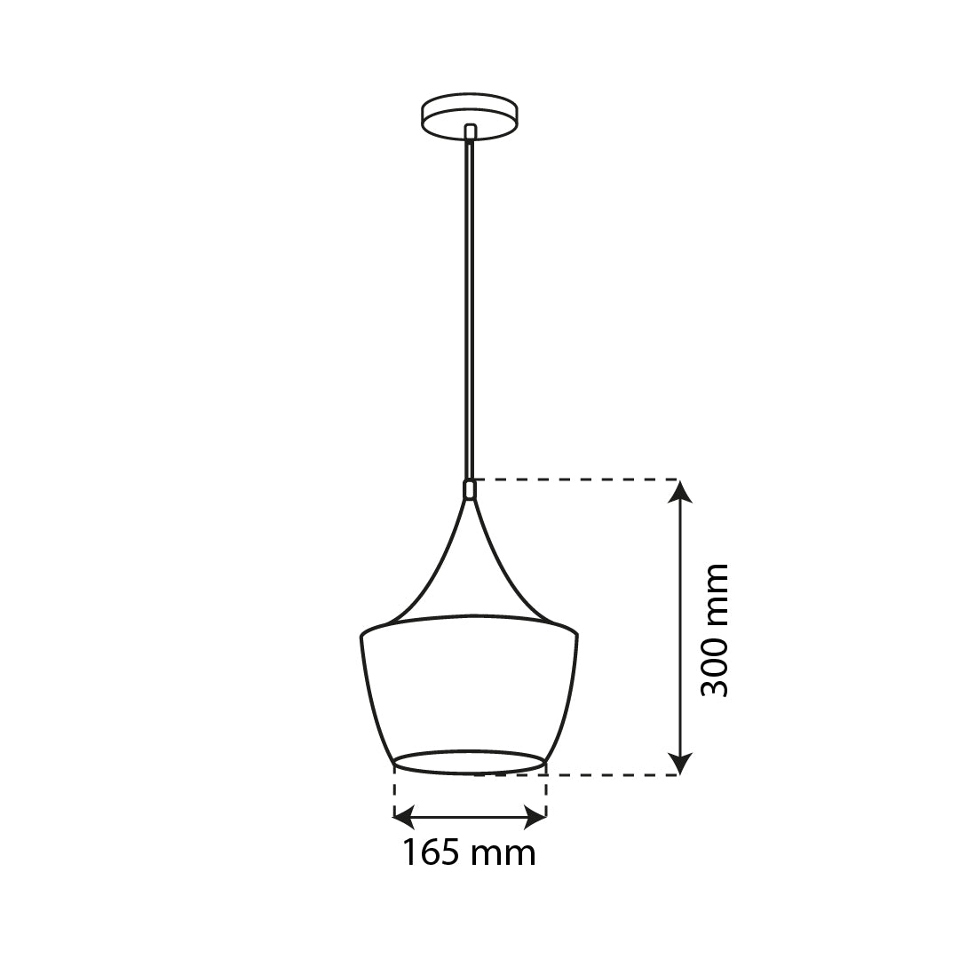 LÁMPARA COLGANTE MIA NEGRO, 15 W, BASE E27, INTERIOR, AL