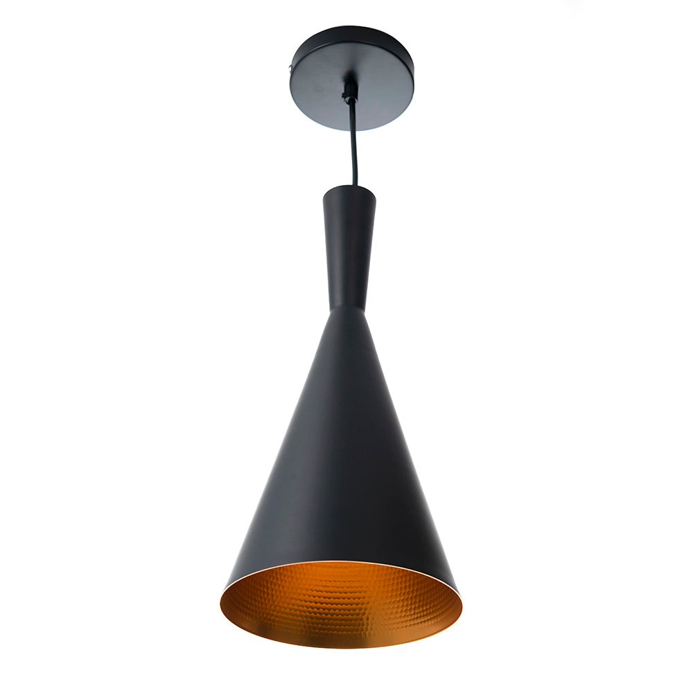 LÁMPARA COLGANTE ROCCO NEGRO, 15 W, BASE E27, INTERIOR, AL