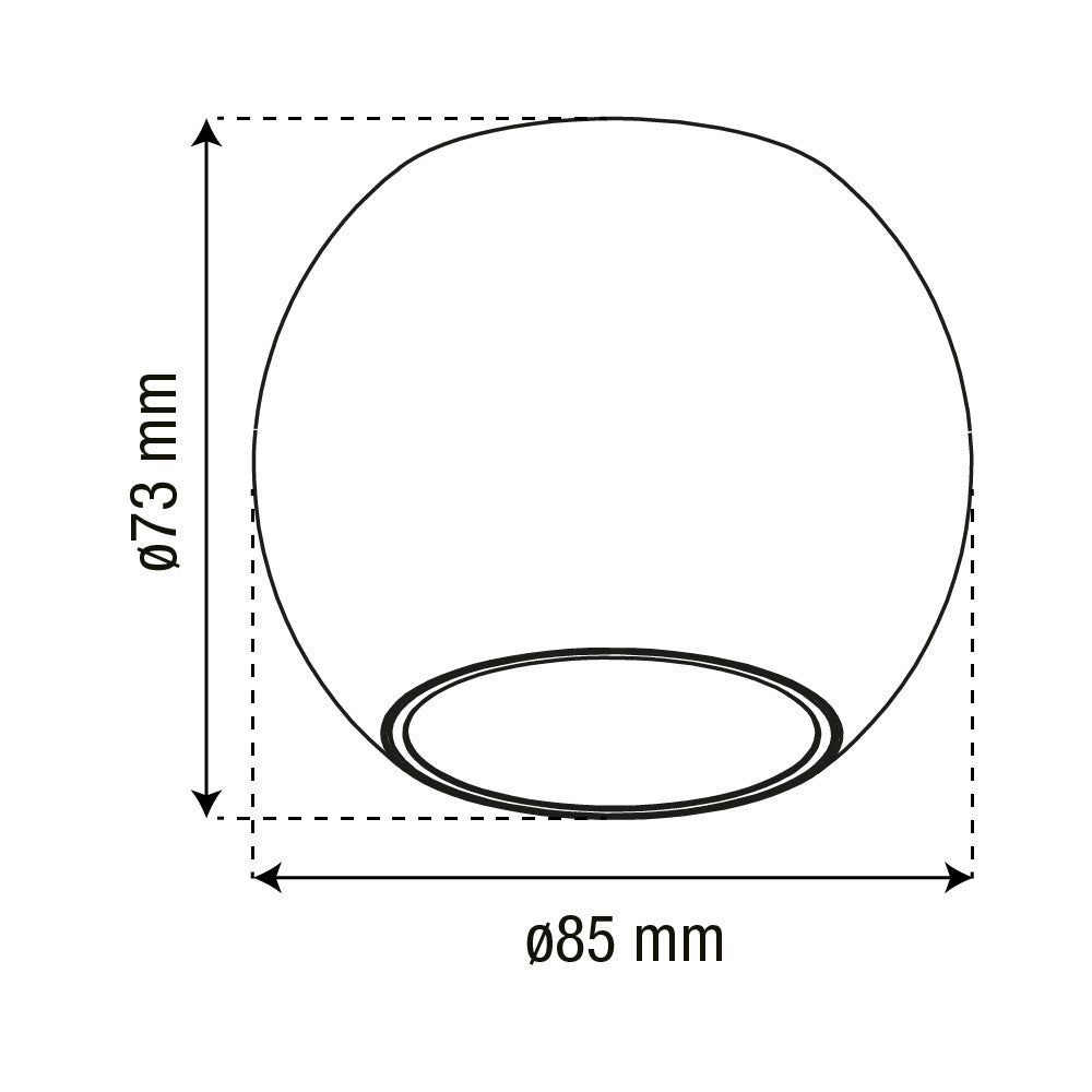 LÁMPARA SOBREPONER HS-ES ORB BLANCO 12W 3000K, 1033LM, IP20