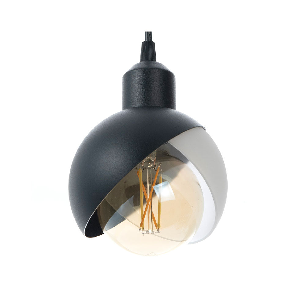 LÁMPARA COLGANTE LANTAAR NEGRO, 15 W, BASE E27, INTERIOR, AL
