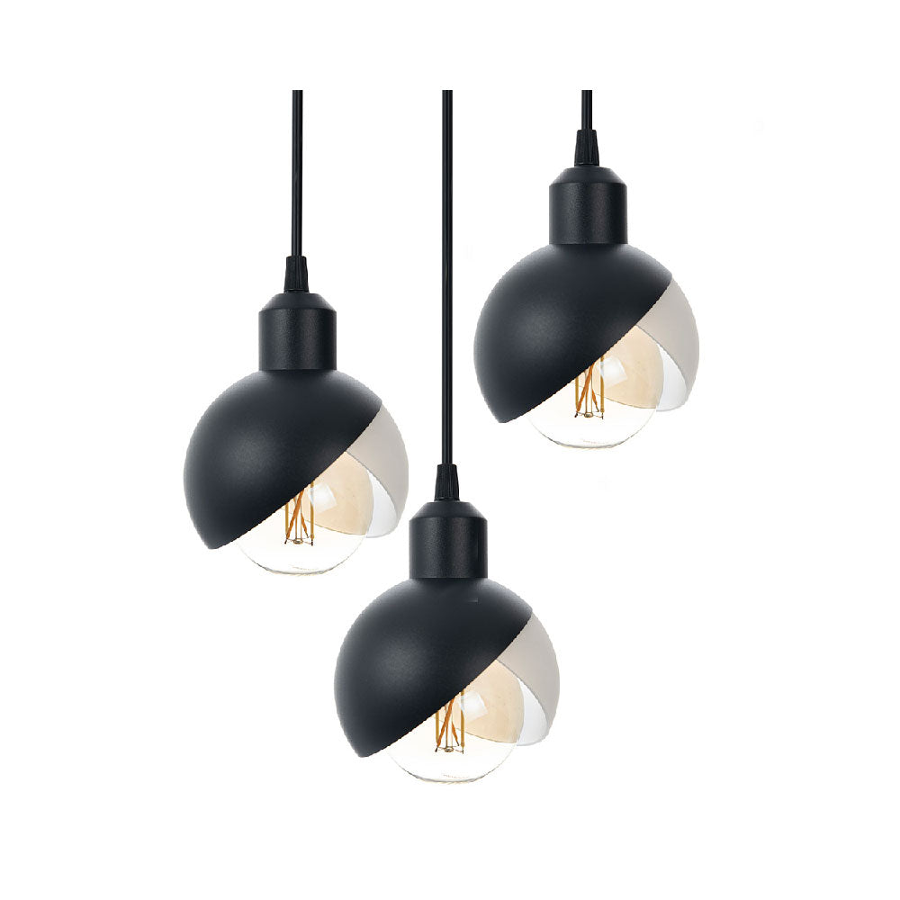 LÁMPARA COLGANTE LANTAAR 3 NEGRO, 45 W, BASE E27, INTERIOR