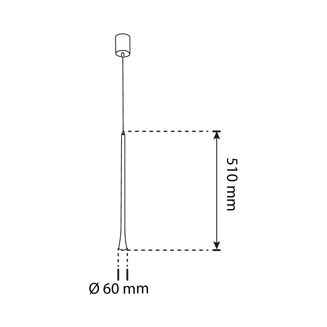 LÁMPARA COLGANTE GIOGO NEGRO, 5 W, LUZ CÁLIDA, INTERIOR, AL