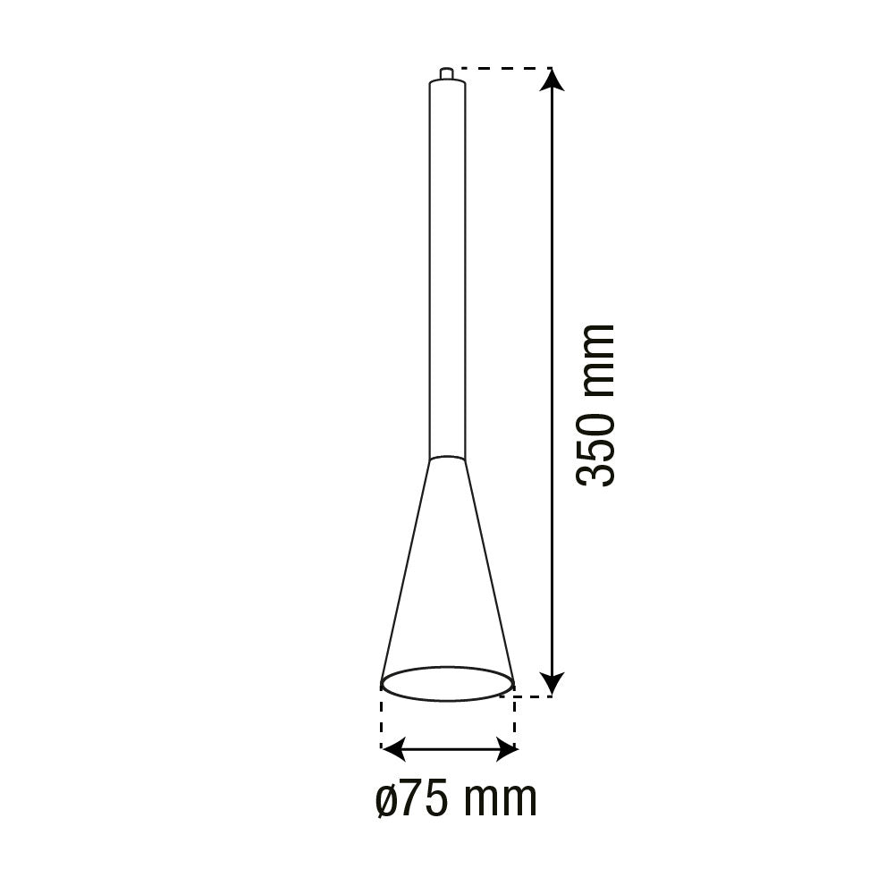 LÁMPARA COLGANTE HS-ES AYRA LATÓN 10W, 3000K, 925LM, IP20