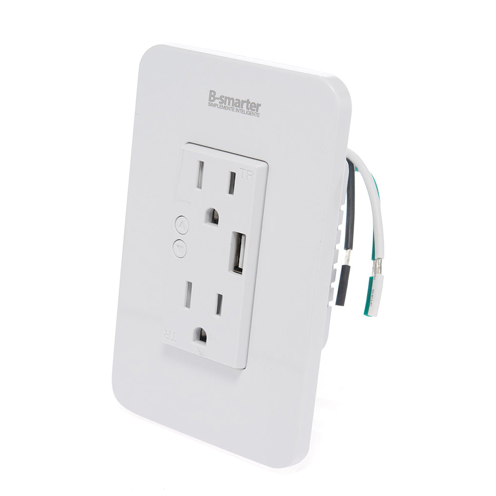 CONTACTO DOBLE CON USB SMART, MANEJO POR APP