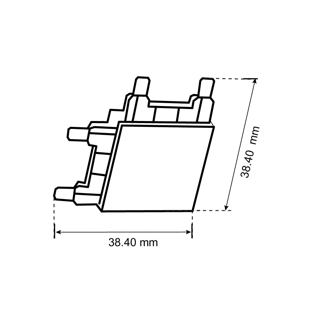 CONECTOR NEGRO PARA RIEL MAGNÉTICO HS-ION, TIPO L