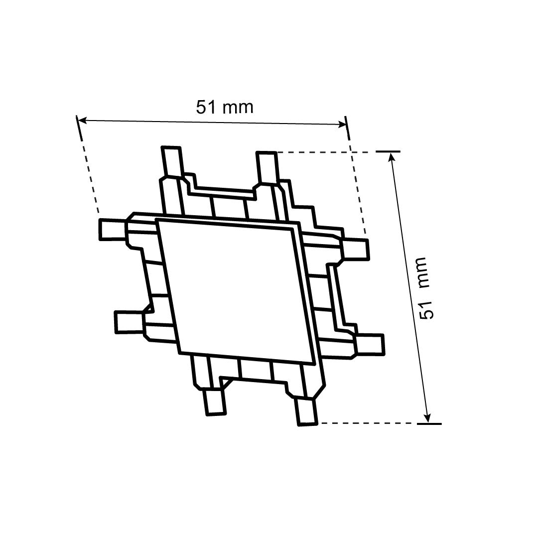 CONECTOR NEGRO PARA RIEL MAGNÉTICO HS-ION, TIPO X