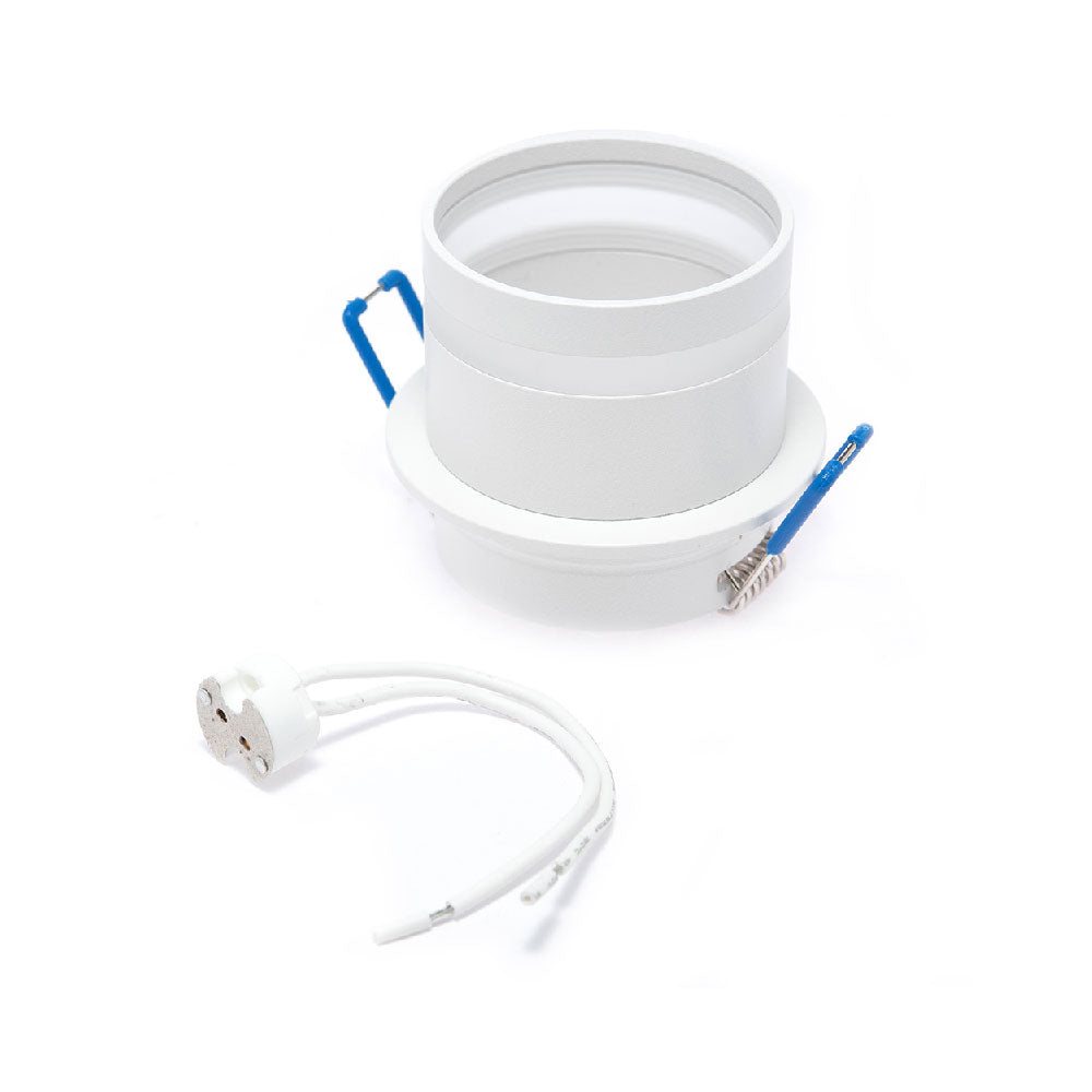 MARCO EMPOTRABLE BLANCO Y0R0 PARA FOCO LED, 6.5W, MR16