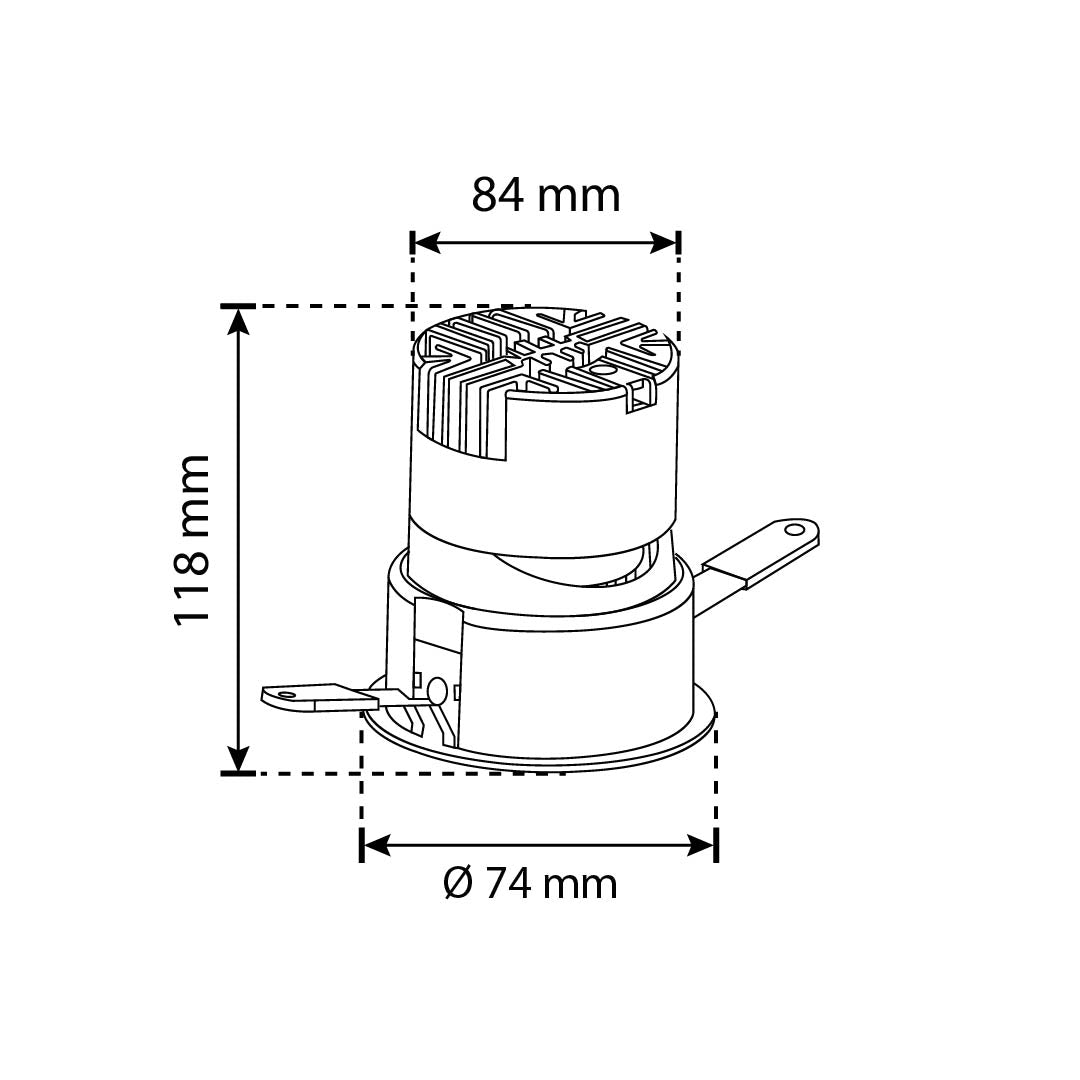 EMPOTRABLE HS IRIDIUM 24°, 75mm, 20W, 1230LM