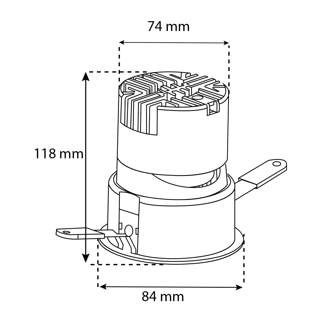 EMPOTRABLE HS IRIDIUM 50°, 75mm, 20W, 4000K, 1230LM